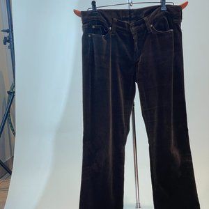 7 For All Mankind | Brown Velvet Straight Leg Jean SIZE 29